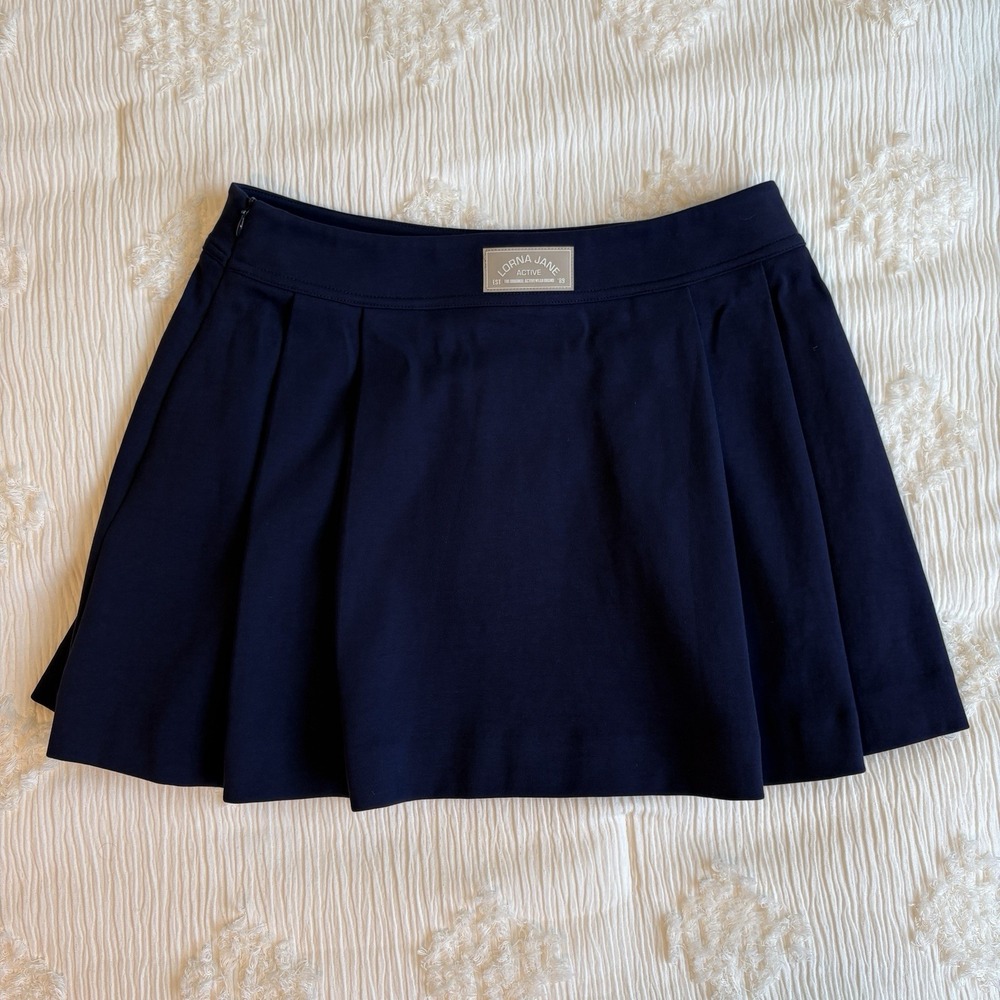 Navy Blue Pleated Tennis Skirt Mini Skirt Preppy Sporty Sz M Tenniscore
